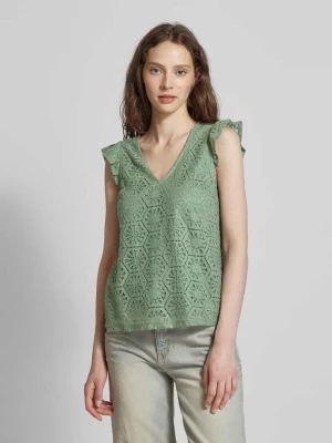 Top bluzkowy z efektem podpalania model ‘HONEY LULU’ Vero Moda