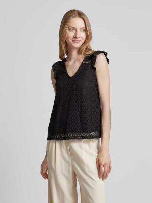 Top bluzkowy z efektem podpalania model ‘HONEY LULU’ Vero Moda