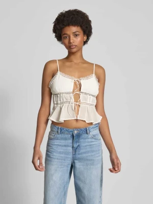 Top bluzkowy z koronką szydełkową model ‘FAIRY’ Noisy May