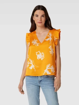 Top bluzkowy z kwiatowym wzorem model ‘PAPAYA’ Object