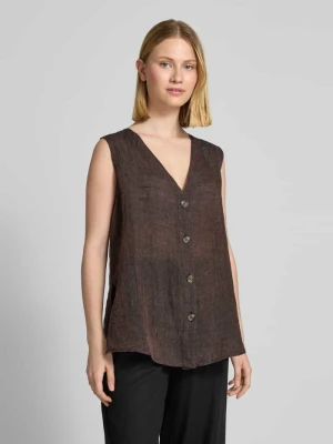 Top bluzkowy z lnu z listwą guzikową Christian Berg Woman