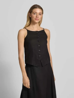 Top bluzkowy z mieszanka lnu i wiskozy model 'LINNO' Ichi