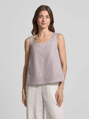Top bluzkowy z mieszanki lnu z szerokimi ramiączkami MM by Max Mara