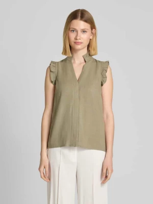 Top bluzkowy z mieszanki wiskozy i lnu model ‘VIVA’ Selected Femme