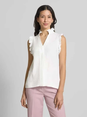 Top bluzkowy z mieszanki wiskozy i lnu model ‘VIVA’ Selected Femme