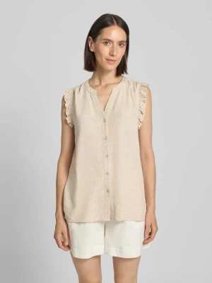 Top bluzkowy z mieszanki wiskozy z dekoltem w serek Smith and Soul