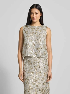 Top bluzkowy z okrągłym dekoltem model ‘Magnolia’ MSCH Copenhagen