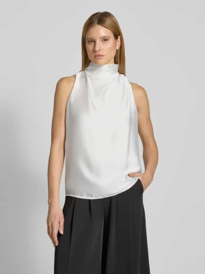 Top bluzkowy z satyny z marszczeniami Swing