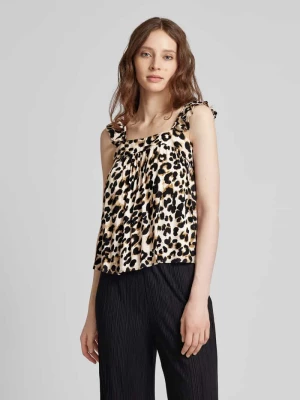 Top bluzkowy ze zwierzęcym nadrukiem model ‘Marrakech’ Ichi