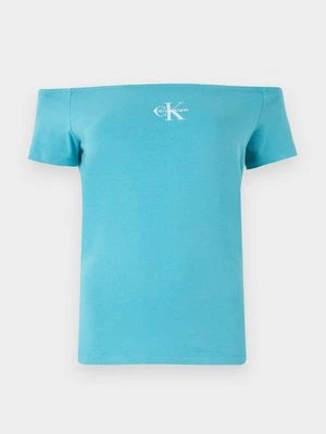 Top Calvin Klein Jeans turkusowy
