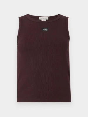 Top Calvin Klein Jeans ciemnobrązowy