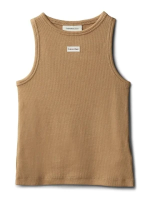 Top Calvin Klein Jeans jasny brąz