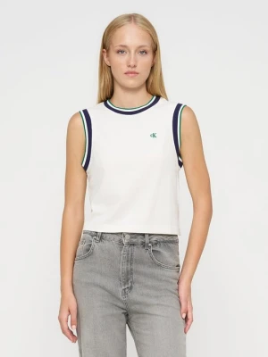 Top Calvin Klein Jeans mleczny