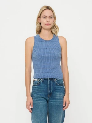 Top Calvin Klein Jeans niebieski