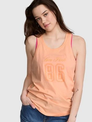PINK Top Campus Cotton Victoria's Secret Pomarańczowy