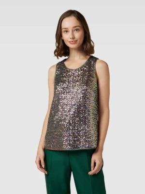 Top cekinowy z okrągłym dekoltem LUISA CERANO