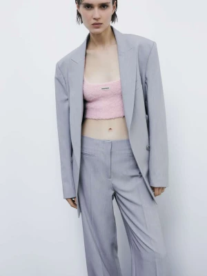 Top cropped z miękkiej dzianiny PATRIZIA PEPE