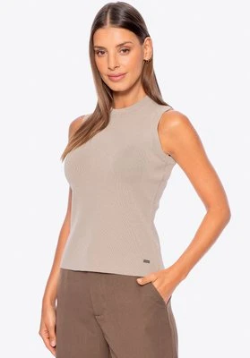 Top damski basic beżowy Wittchen