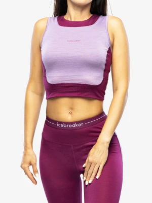 Top damski Icebreaker ZoneKnit Cropped Bra-Tank - purple