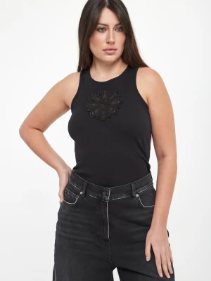 Top damski prążkowany z haftem TWINSET Twinset Milano