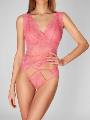 Top damski różowy z włoskiej koronki Roxanne Poupee Marilyn