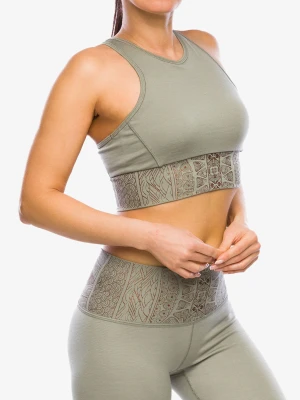 Top damski Super.natural Arabesque Lf Top - dried sage/copper