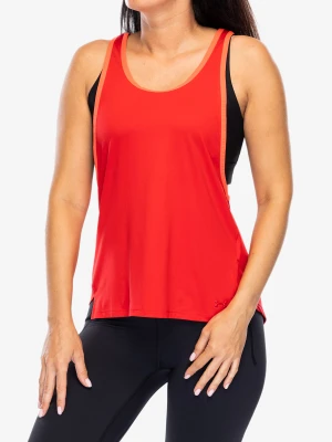 Top damski Under Armour 2-in-1 Knockout Tank SP - red/black/red