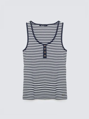 Top damski w paski granatowy Yunsa 403 BIG STAR