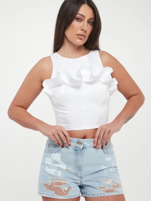 Top damski z falbaną ELISABETTA FRANCHI
