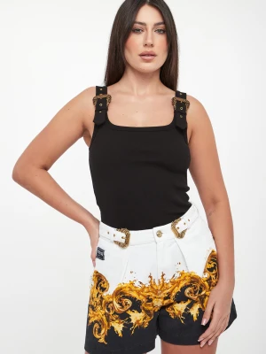 Top damski z klamrami VERSACE JEANS COUTURE