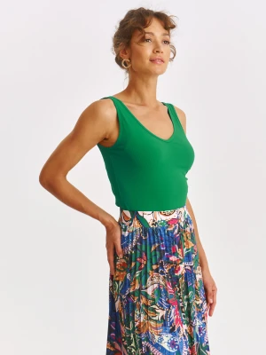 Top damski zielony - SPO6192ZI t-shirt bez rękawów - TOP SECRET - Odzieżowy sklep internetowy TOP SECRET