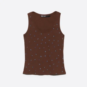 Top dopasowany Romantic sweet kwiaty niebieskie BIMBA Y LOLA