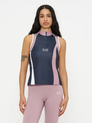 Top EA7 Emporio Armani niebieski