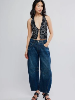 Top Free People czarny