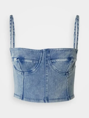 Top Good American jasnoniebieski denim