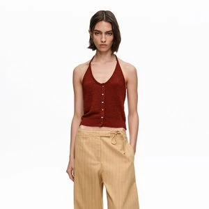 Top halter kamyki brązowy BIMBA Y LOLA