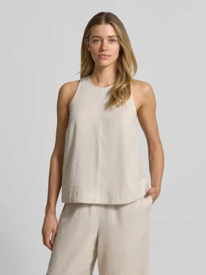 Top koszulowy o kroju regular fit z mieszanki lnu i bawełny model 'LUISA' Selected Femme