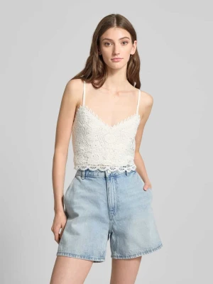 Top krótki o kroju regular fit z mieszanki wiskozy model ‘HONEY’ Only