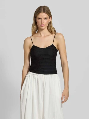 Top krótki o kroju shaped fit na cienkich ramiączkach model ‘GAYLE’ Only