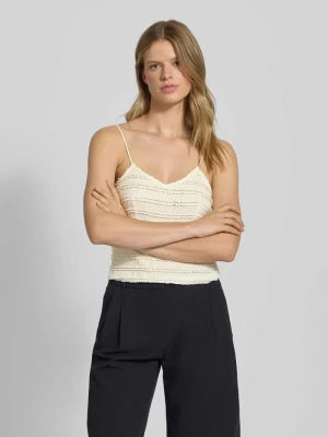 Top krótki o kroju shaped fit na cienkich ramiączkach model ‘GAYLE’ Only