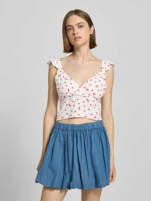 Top krótki o kroju slim fit z czystej wiskozy model ‘NOVA LIFE’ Only