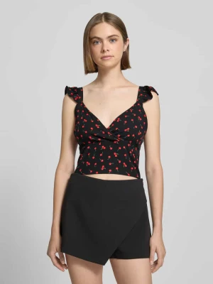 Top krótki o kroju slim fit z czystej wiskozy model ‘NOVA LIFE’ Only