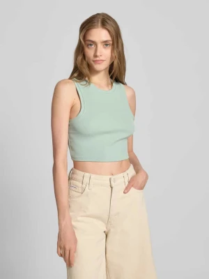 Top krótki o kroju slim fit z mieszanki bawełny model ‘VILMA’ Only