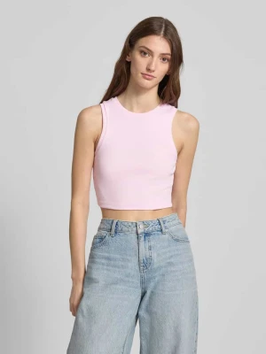 Top krótki o kroju slim fit z mieszanki bawełny model ‘VILMA’ Only