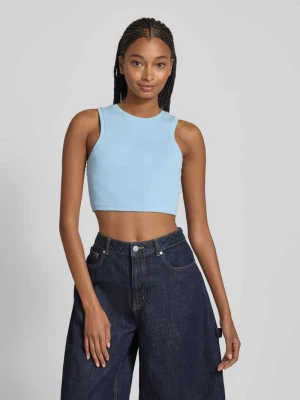 Top krótki o kroju slim fit z mieszanki bawełny model ‘VILMA’ Only