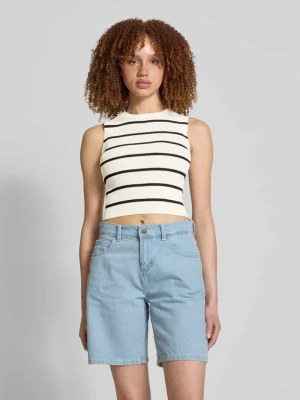 Top krótki o kroju slim fit z mieszanki wiskozy Only