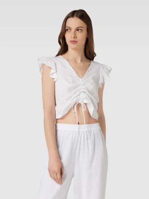 Top krótki z dekoltem w serek model ‘MILANO’ Pieces