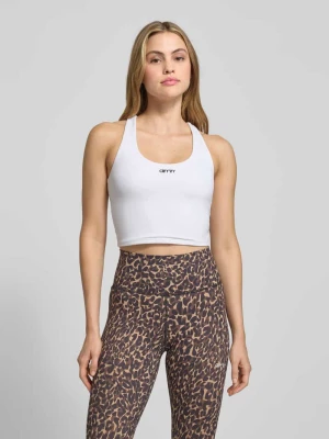 Top krótki z detalem z logo aim'n