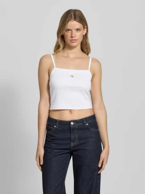 Zdjęcie produktu Top krótki z detalem z logo Calvin Klein Jeans
