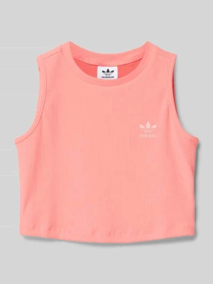 Top krótki z efektem prążkowania adidas Originals